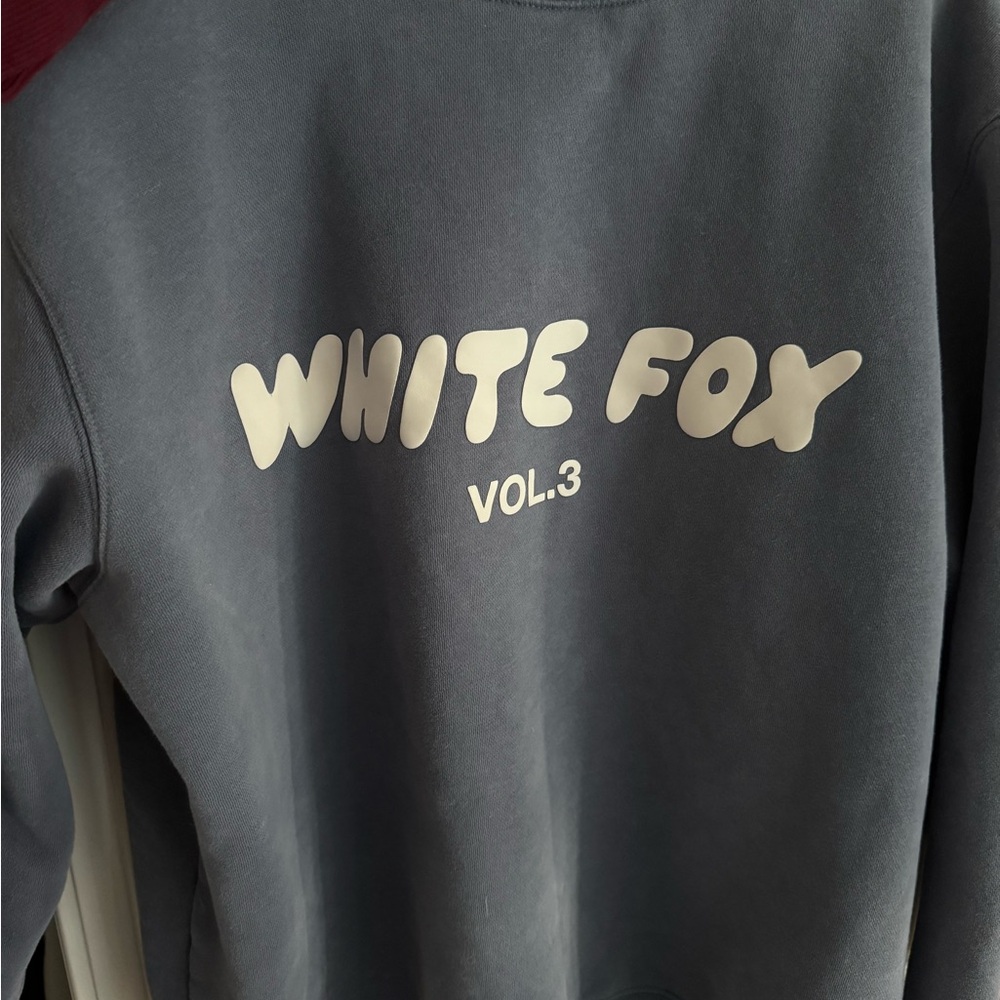 White Fox Boutique Blue Graphic Crewneck Sweatshirt - Picture 2 of 3